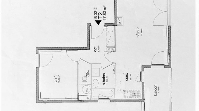 69008 LYON location appartement T2